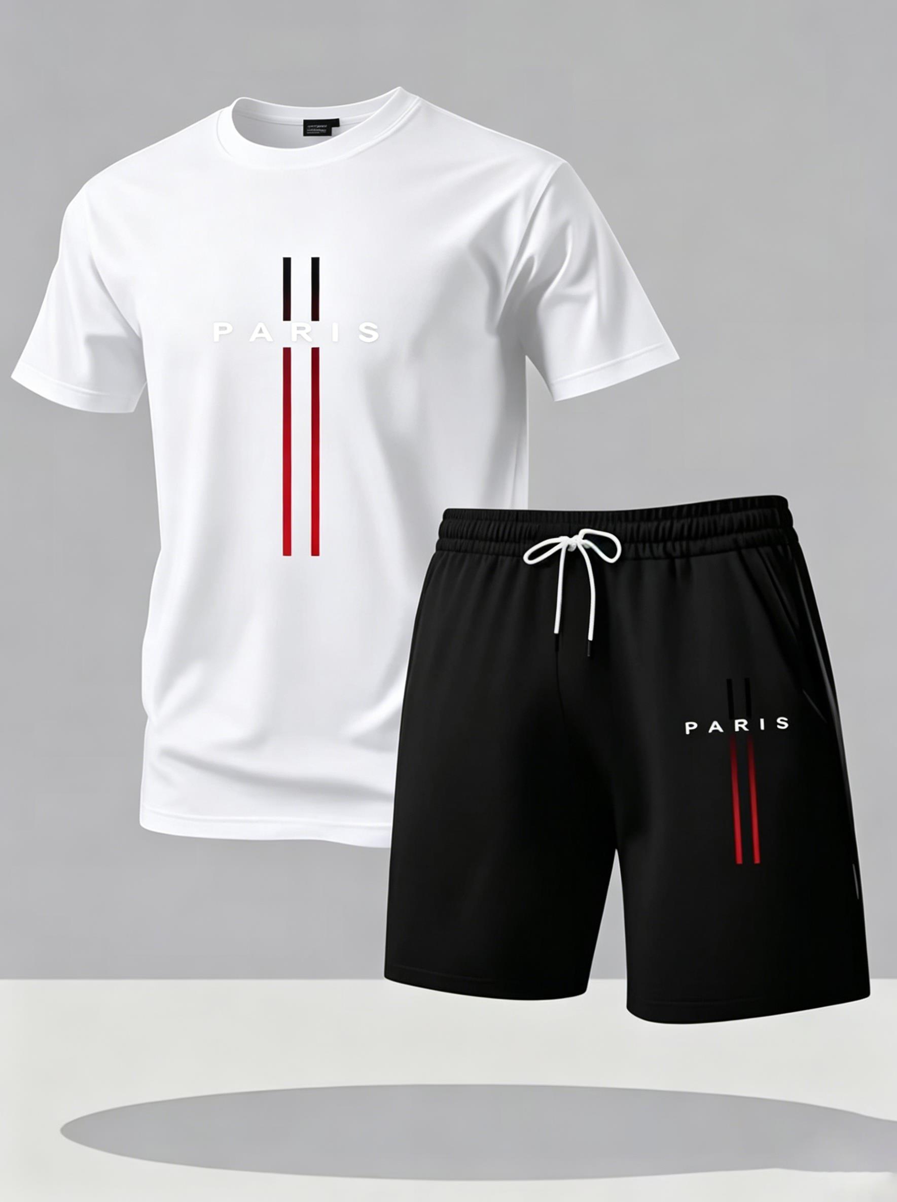 Women'S Fashion Paris - Heren sneldrogend 2-delig sport trainingspak Minimal