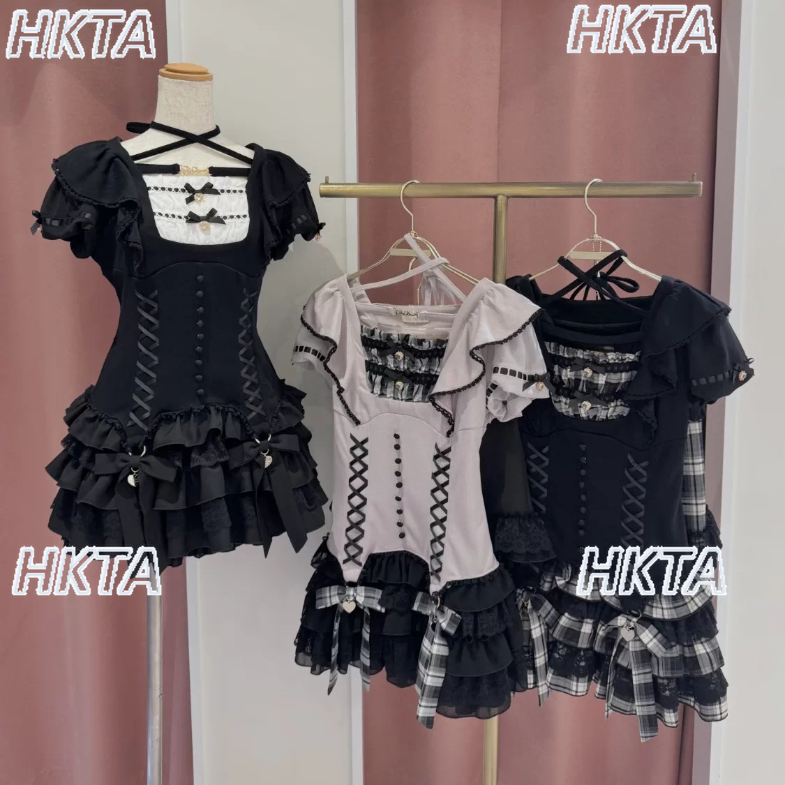Ruched Dress Mini - Liz Japanse Zoete Fee Ruffle Ribbon