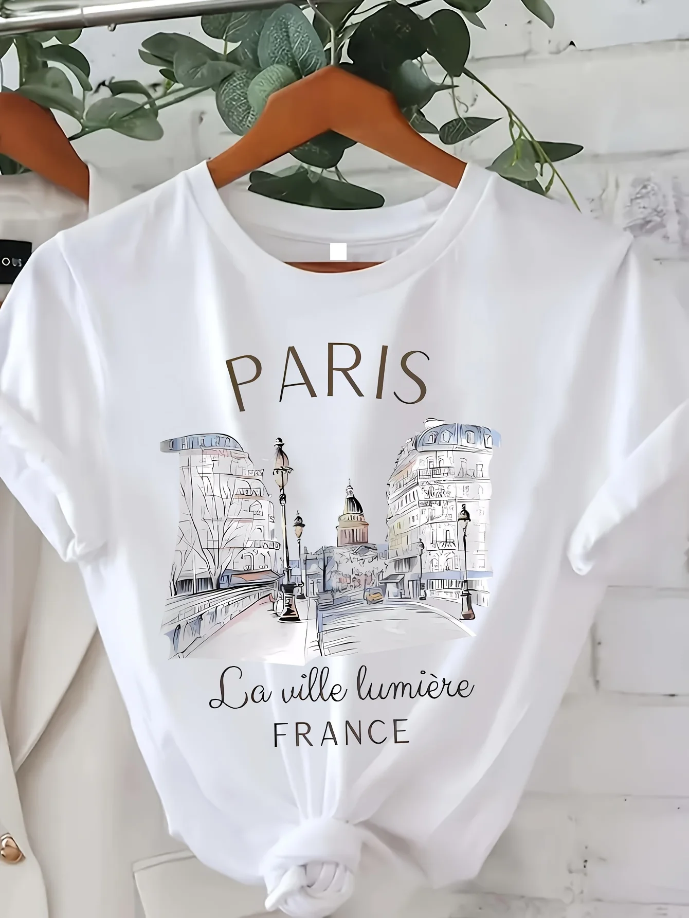 Women'S Fashion Paris - Modieus Grafisch T-shirt met Parijs-print Dames