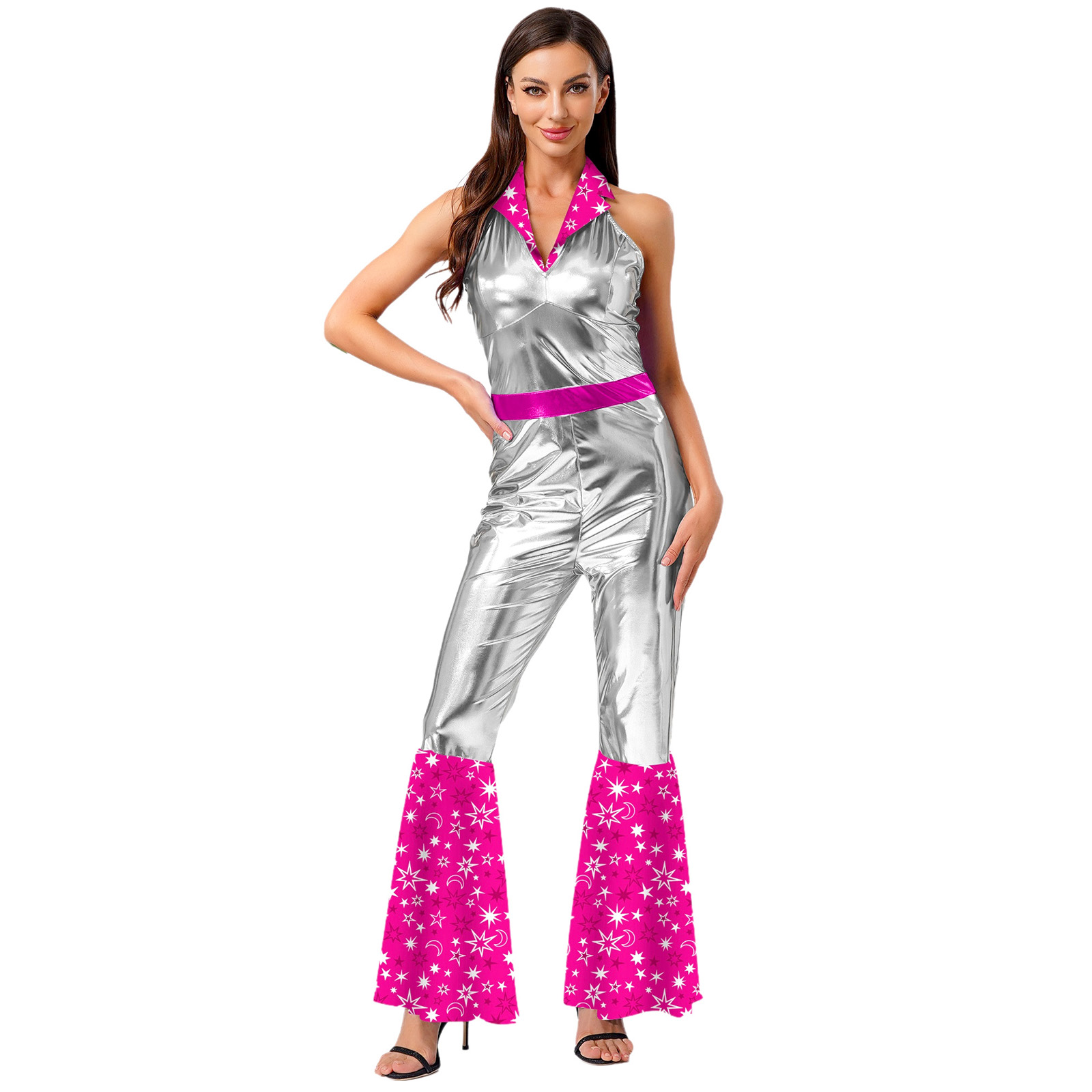 Sleeveless Jumpsuit - Vrouwen jaren '70 jaren '80 Disco