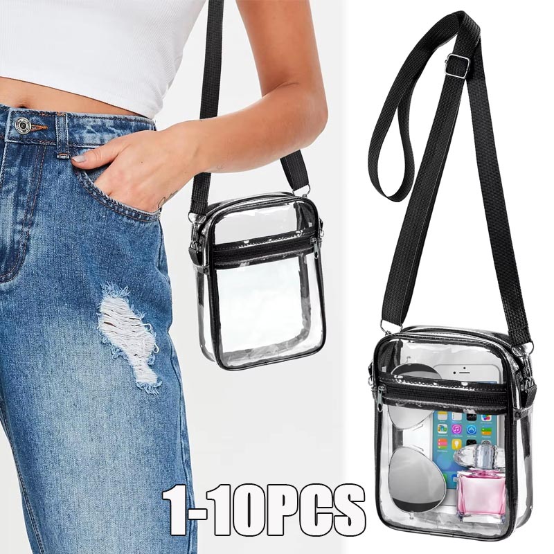 Crossbody Bag Women - 1-10 stuks Dames Transparante Schoudertas met