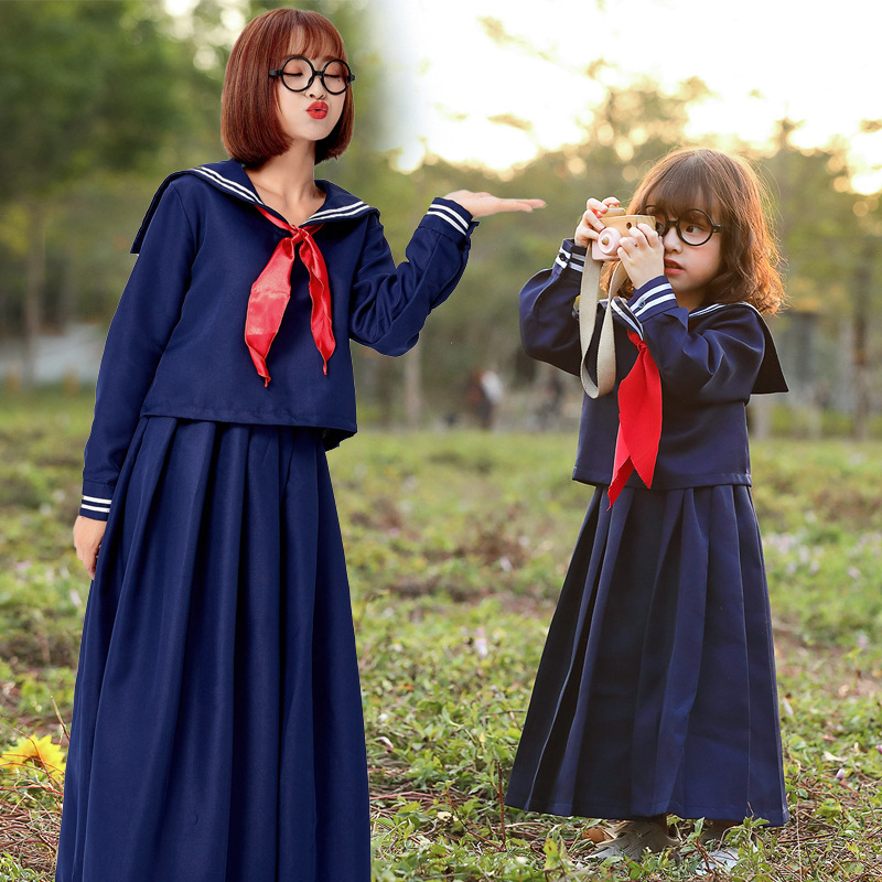 Pleated Skirt Women - Kinderdag Japanse schoolstijl diepblauwe plooirok met