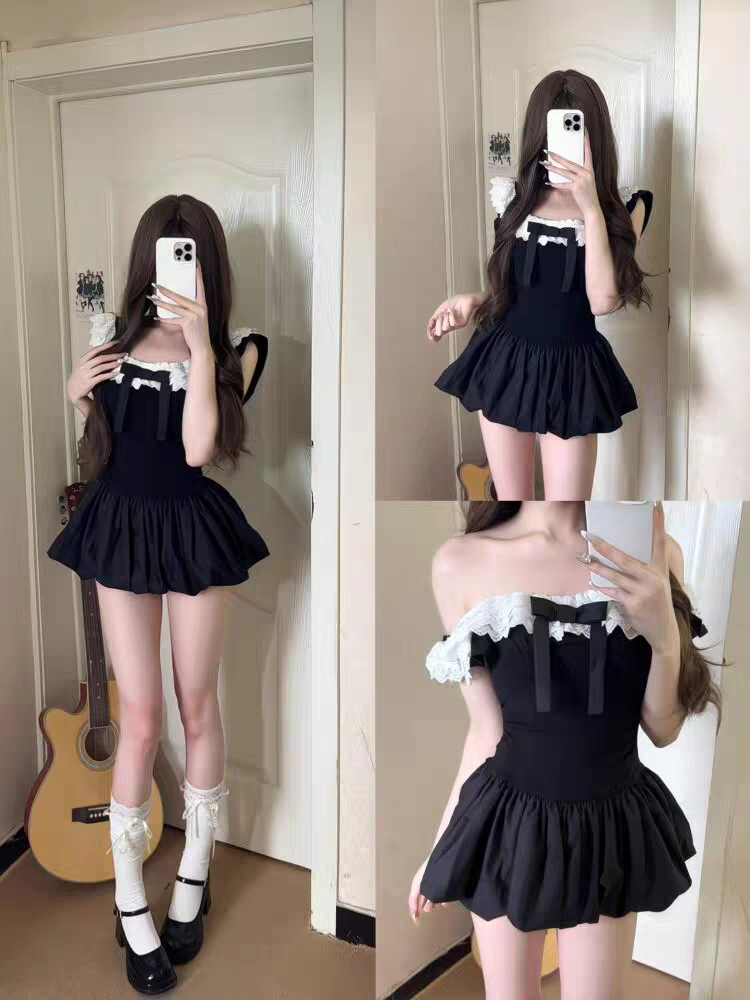 Coquette Koreaans sexy off-sho - Ruched Dress Mini recensie en prijs