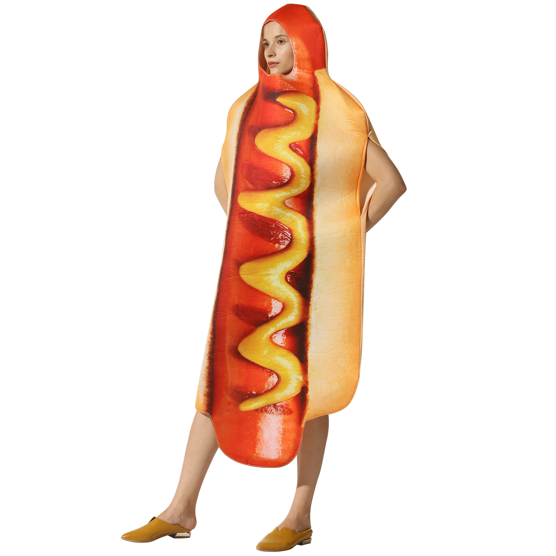 Grappig 3D Print Hot Dog-kostu - Sleeveless Jumpsuit recensie en prijs