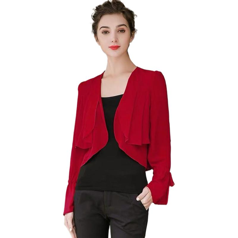 Vrouwen Ruches Mouw dunne chif - Kimono Cardigan Women recensie en prijs