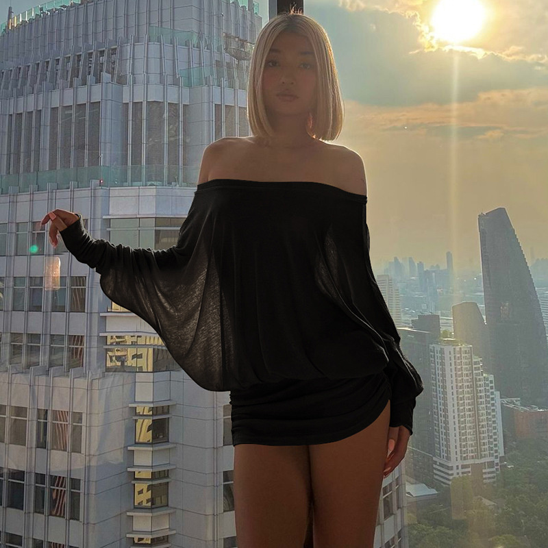 Mode Off Shoulder Sheer Mini J - Ruched Dress Mini recensie en prijs